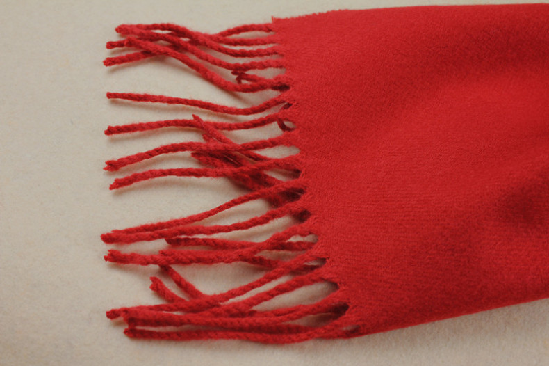 red scarf autumn and winter ultra long red scarf male women"s